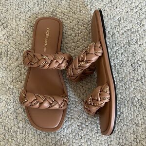 BCBG chain braided sandal